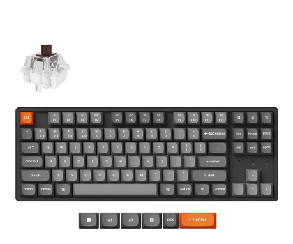 Klawiatura Keychron K8Max J3 Super Brown Switch HotSwap RGB Win/MacOS TKL80% ALU K8M-J3